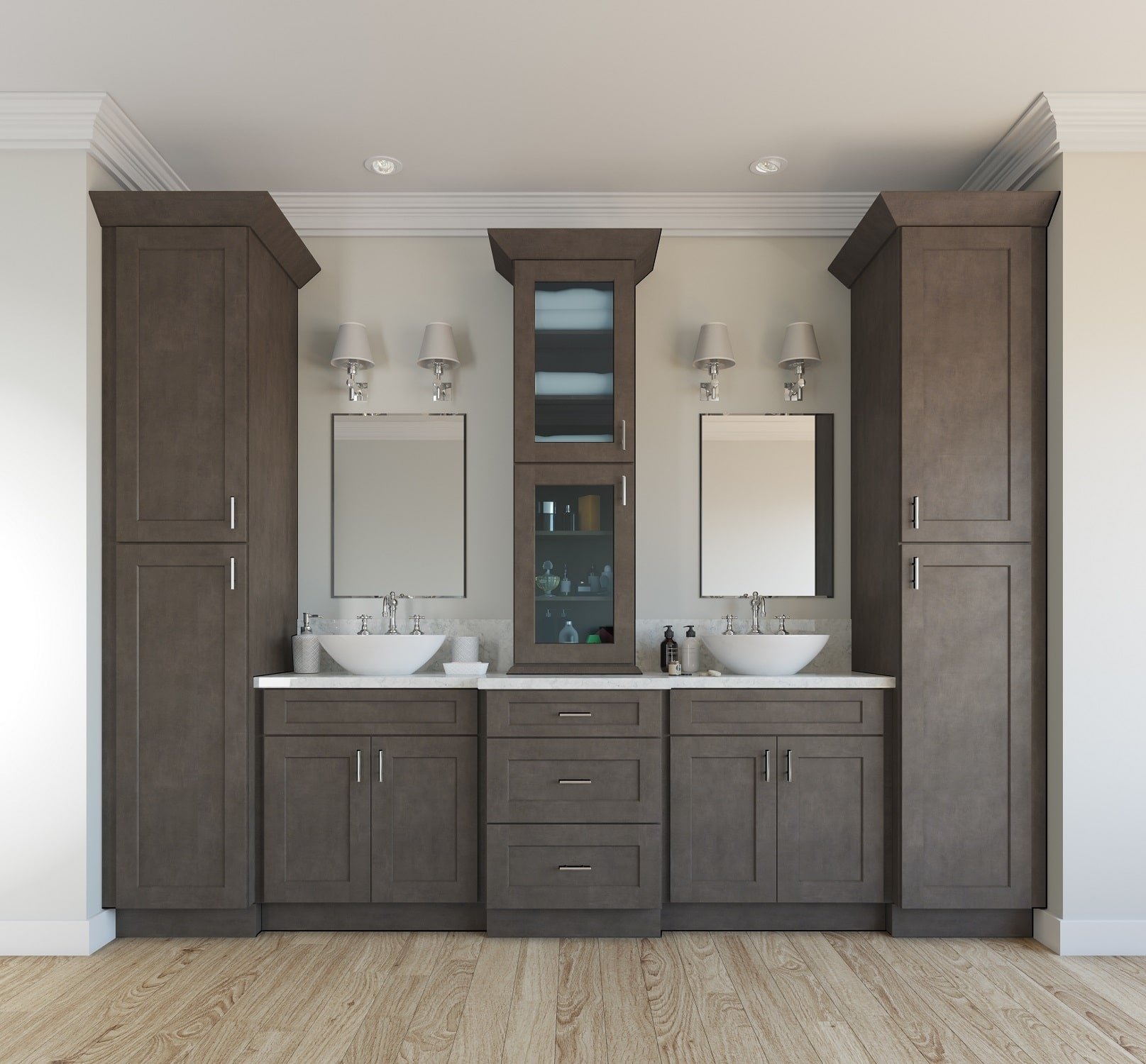 Natural Grey Shaker - Ready to Assemble Bathroom Vanities & Cabinets