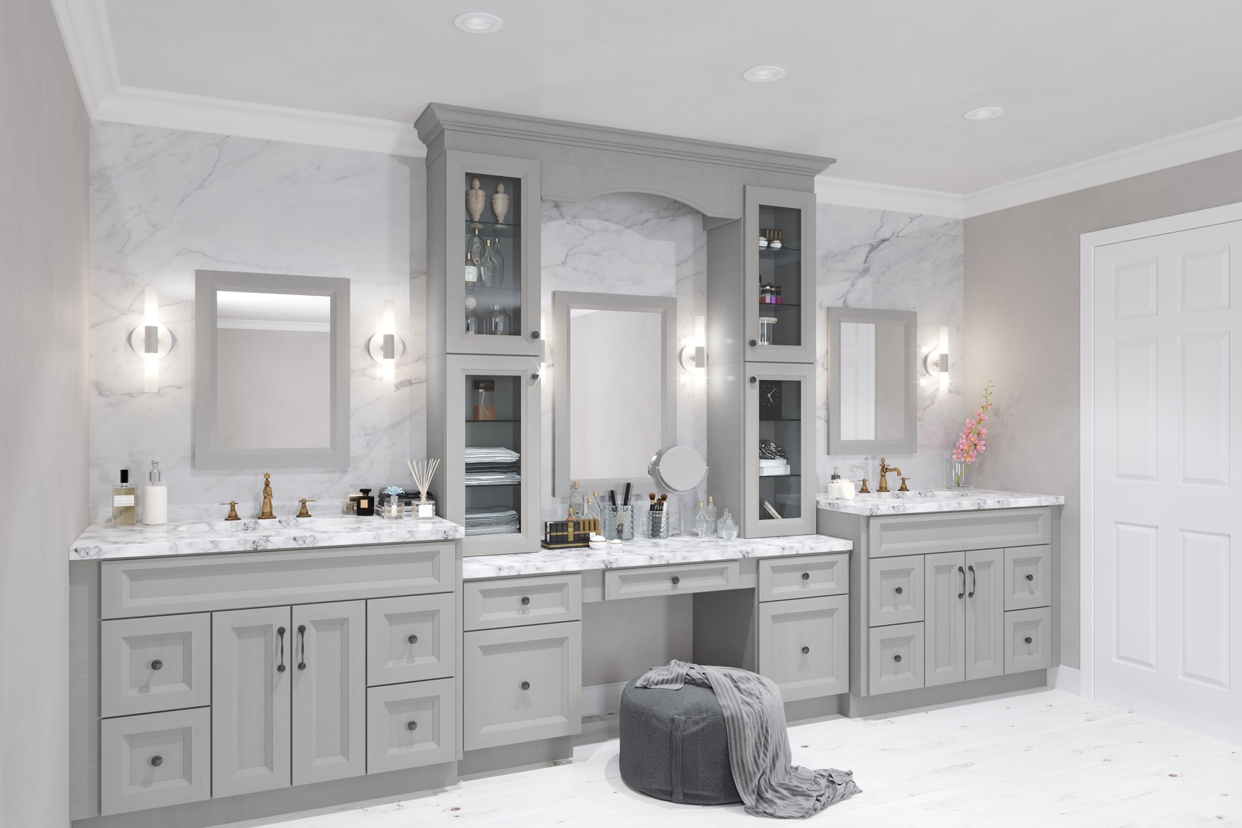 M Light Grey, Light Gray Vanity Cabinets