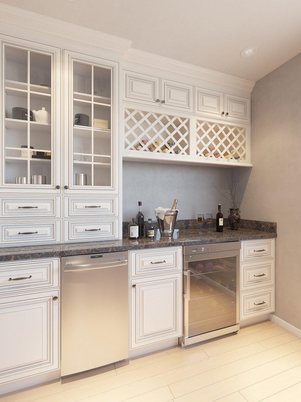Signature Vanilla Glaze - Ready To Assemble Kitchen Cabinets - Kitchen