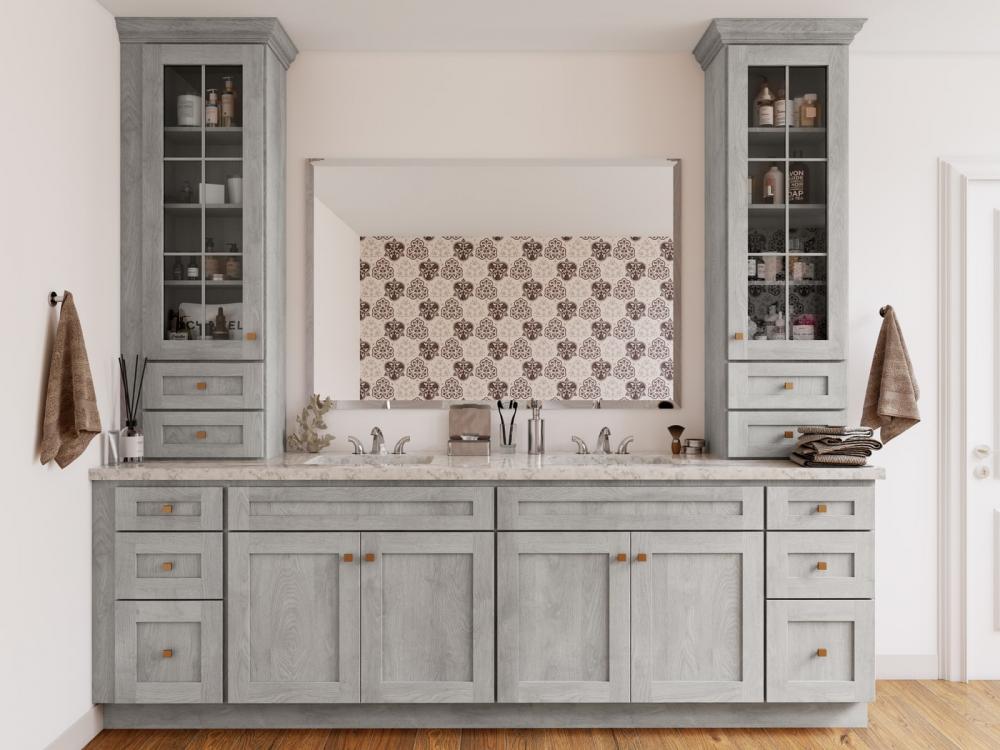 Heather Grey Shaker - Ready to Assemble Bathroom Vanities & Cabinets