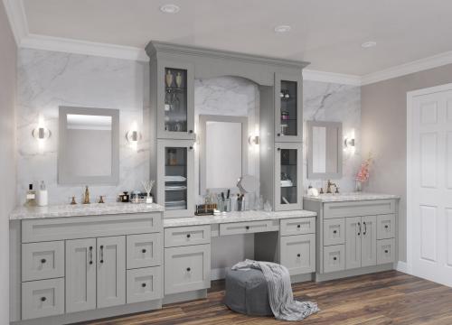 Heather Grey Shaker - Ready to Assemble Bathroom Vanities & Cabinets