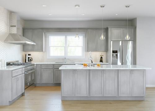 Gramercy Grey Mist Kitchen Cabinets
