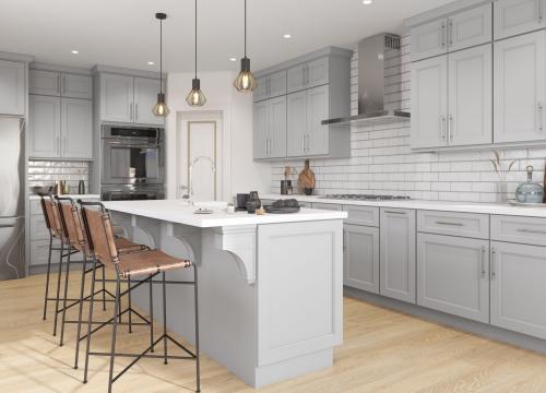 Tuscan Painted Grey Pre-Assembled Cabinets