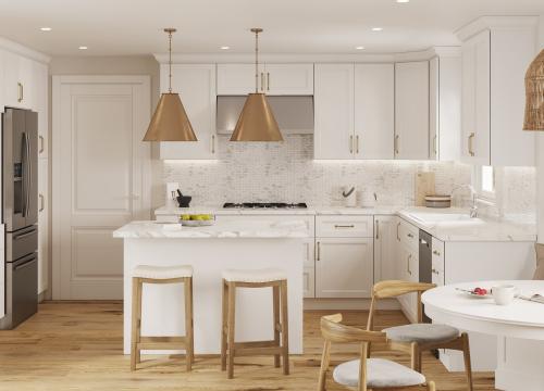 Bayville White Pre-Assembled Kitchen Cabinets