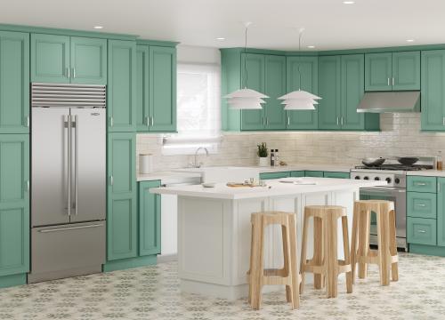 Imperial Sage Green Pre-Assembled Cabinets