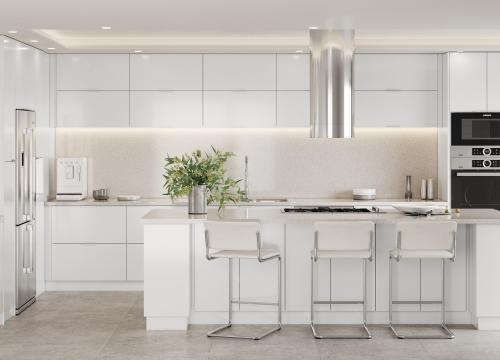 Milan White Gloss Pre-Assembled Kitchen Cabinets