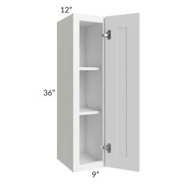 Dakota White 5x36 Wall End Shelf Cabinet