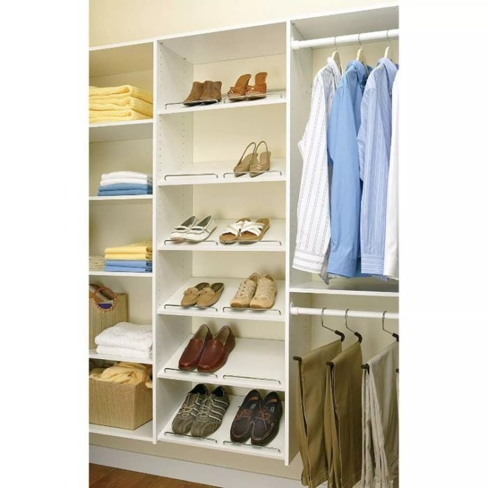 Shoe Storage Closet Kit - White