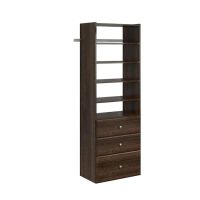 Premium Tower Closet Storage Wall Mounted Wardrobe Organizer Kit System with Shelves and Drawers