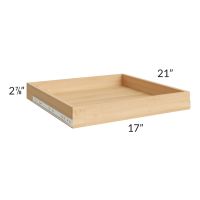 Natural Grey Shaker 21" Roll Out Tray with a Dovetailed Drawer Box