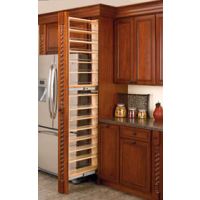39" Tall Filler Pullout Organizer with Wood Adjustable Shelves Tall/Pantry Accessories