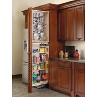 39" Tall Filler Pullout Organizer with Wood Adjustable Shelves Tall/Pantry Accessories (Use two for 84" tall fillers and one combined with one 432-TF45-6C for 90" fillers)