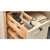 Natural Maple Outlet Grooming Organizer for a Full Height 12" Vanity Base Cabinet