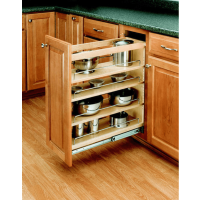 Base Cabinet Pullout Organizer with Wood Adjustable Shelves Sink & Base Accessories