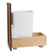 Bottom Mount Single Pullout Waste Container - Fits an 15" Wide Base Cabinet