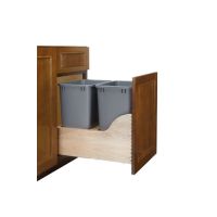 Double Pullout Waste Trash with Soft-Close for a 21" Wide Base Cabinet