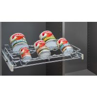 Chrome 24" Wire Pullout Spice or Can Rack for 14" Deep Pantry