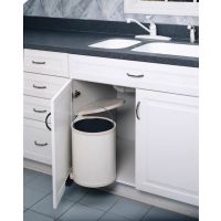 Round Pivot-Out Waste Containers - Fits a Sink Base Cabinet Door (Rev-A-Shelf)