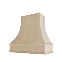 Unfinished Asheville Smooth Curved Hood with Classic Molding