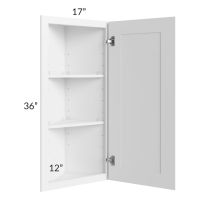 Dakota White 12x36 Angle Wall Cabinet