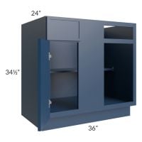 Portland Navy Blue 39"-42" Blind Base Corner Cabinet