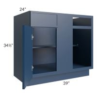Portland Navy Blue 42"-45" Blind Base Corner Cabinet