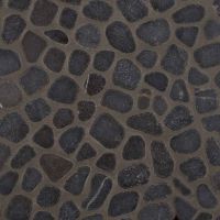 Black Marble Pebbles Tumbled Pattern 10mm Marble Tile