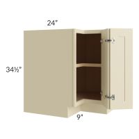 Casselton Ivory 33" Corner Base Cabinet (Trays sold separately for a Lazy Susan application)