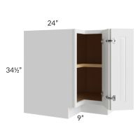 Southport White Shaker 33" Corner Base Cabinet (Trays sold separately for a Lazy Susan application)