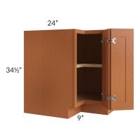 Lexington Cinnamon Glaze 33" Corner Base Cabinet (Trays sold separately for a Lazy Susan application)