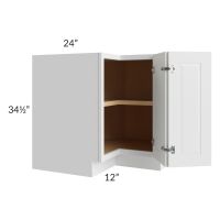Southport White Shaker 36" Corner Base Cabinet (Trays sold separately for a Lazy Susan application)