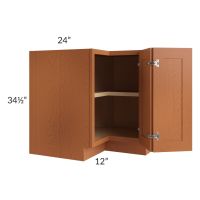 Lexington Cinnamon Glaze 36" Corner Base Cabinet (Trays sold separately for a Lazy Susan application)