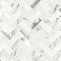 Bytle Bianco Herringbone 6mm Mosaic Tile