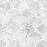 Calacatta Blanco Scallop Mosaic Tile