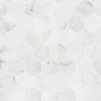 Calacatta Cressa 2” Hexagon Mosaic Tile