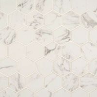 Pietra Carrara 2 x 2 Hexagon Mosaic Porcelain Tile