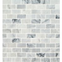 Carrara Classique Brick 1" x 2" Honed Mosaic Tile