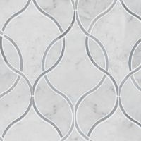 Carrara White Ellipsis Polished Tile