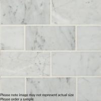 Carrara White 3" x 6" Subway Tile