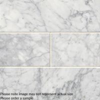 Carrara White Polished Beveled 4" x 12" Subway Tile