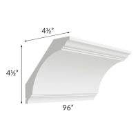 Midtown White Shaker Large Cove Crown Molding