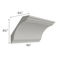 Midtown Light Grey Shaker Large Cove Crown Molding