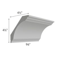 Midtown Painted Grey Shaker Large Cove Crown Molding