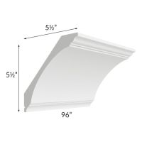 Midtown White Shaker Extra Large Cove Crown Molding