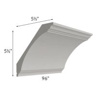 Midtown Light Grey Shaker Extra Large Cove Crown Molding