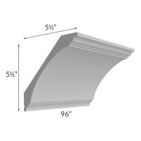 Midtown Painted Grey Shaker Extra Large Cove Crown Molding