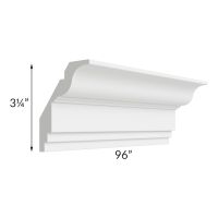 Charlotte White Crown Molding (3-1/4" Height)