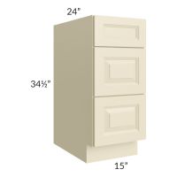 Casselton Ivory 15" 3-Drawer Base Cabinet