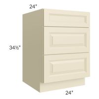 Casselton Ivory 24" 3-Drawer Base Cabinet 