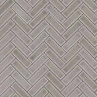 Dove Gray Herringbone Pattern 8mm Tile
